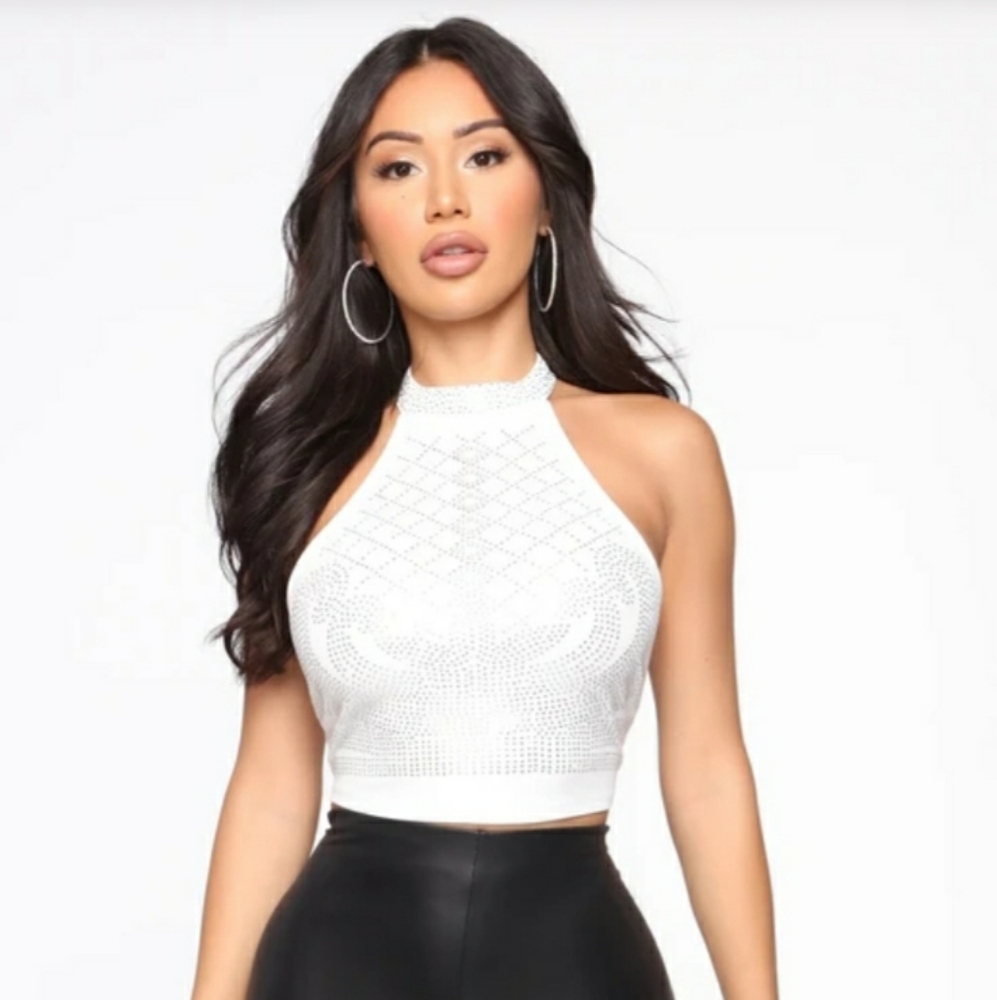 Studded Halter Top